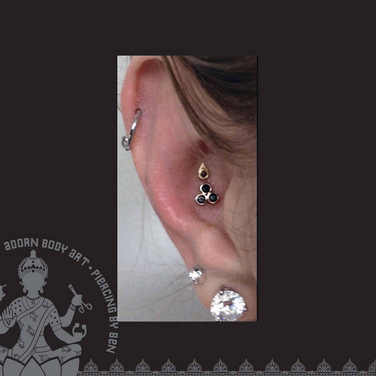 Real piercing curation by an Adorn Body Art piercer
