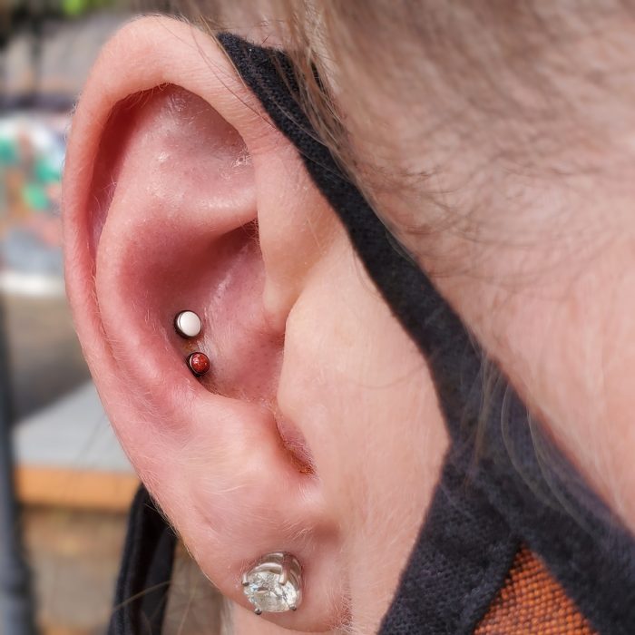 Real piercing curation by an Adorn Body Art piercer