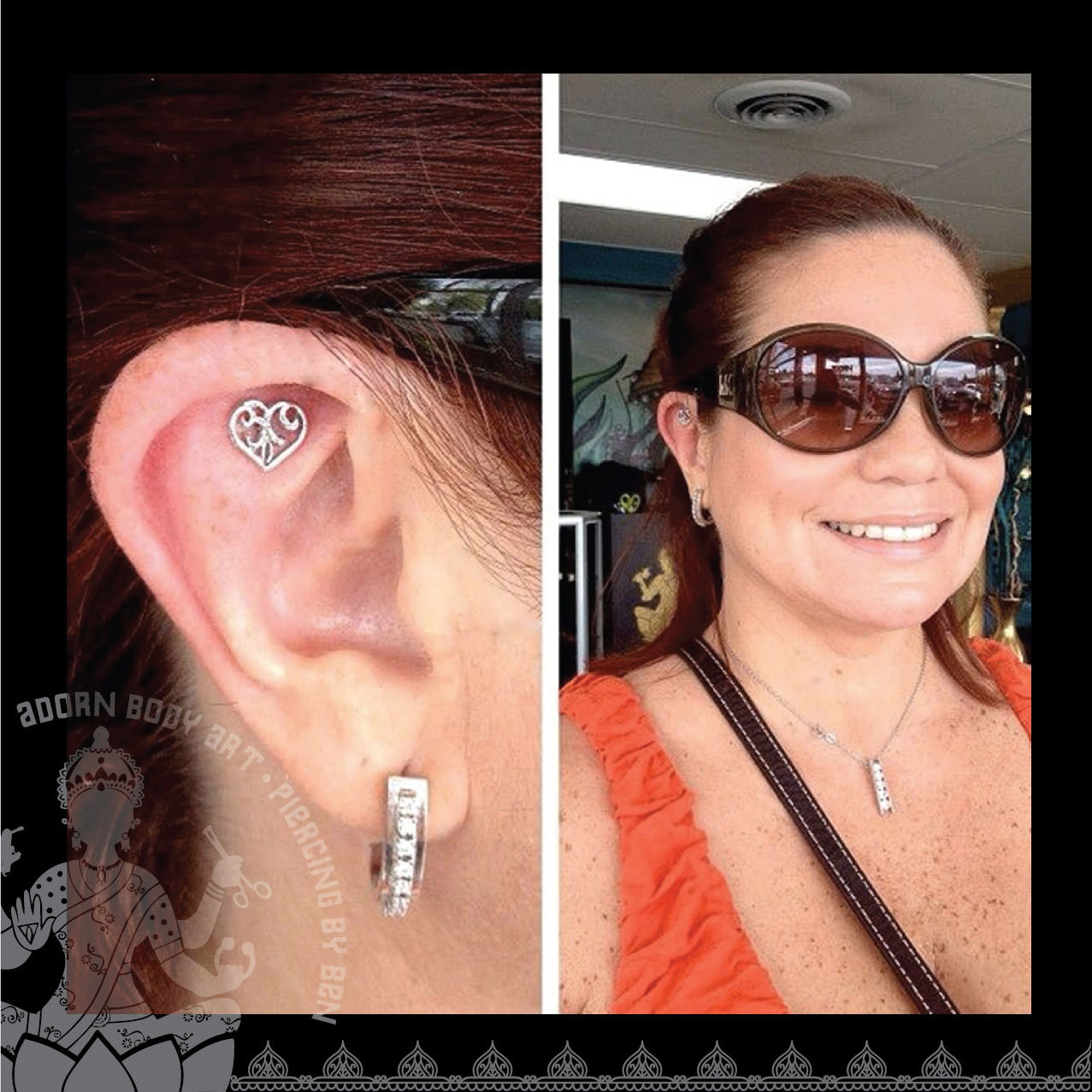 Real piercing curation by an Adorn Body Art piercer