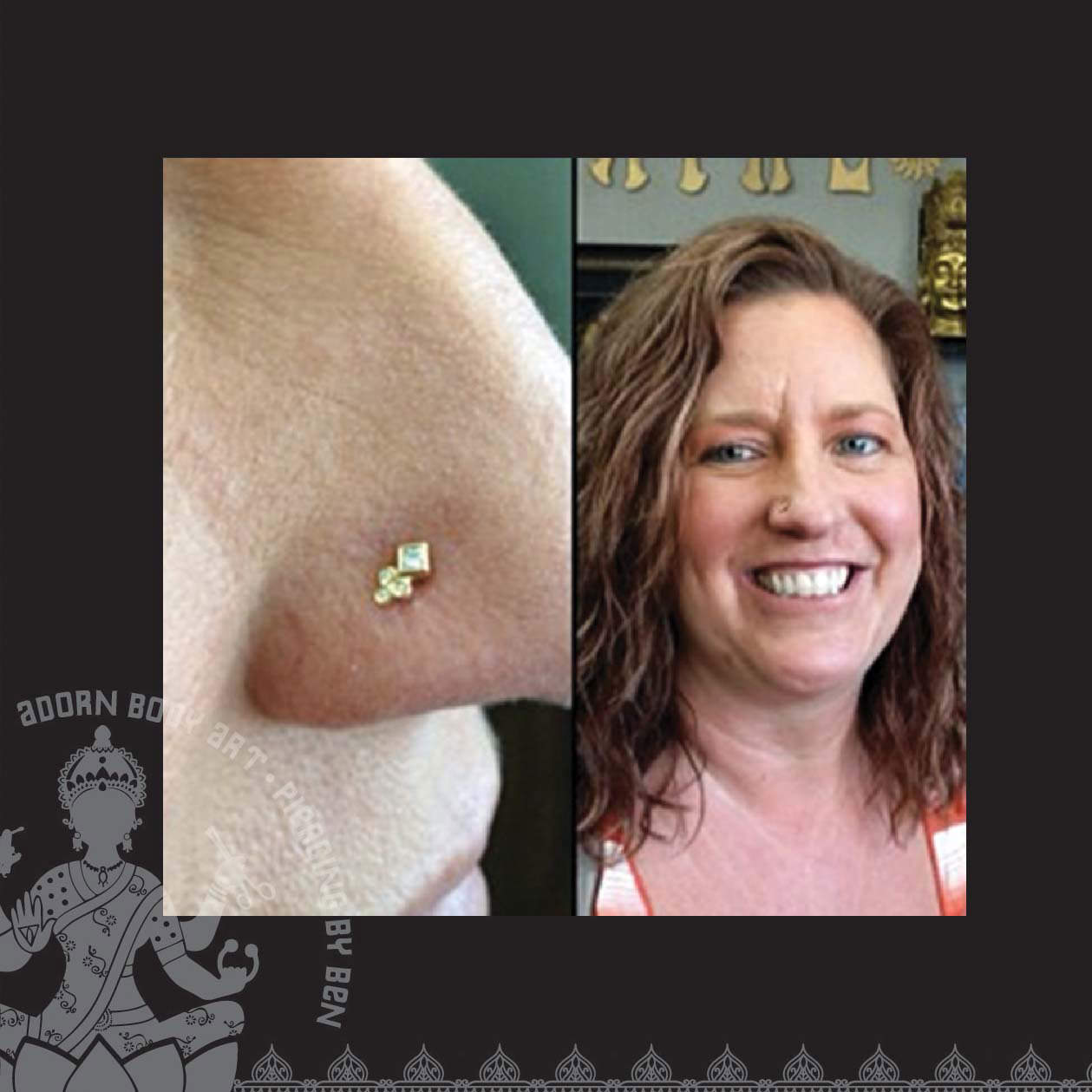 Real piercing curation by an Adorn Body Art piercer