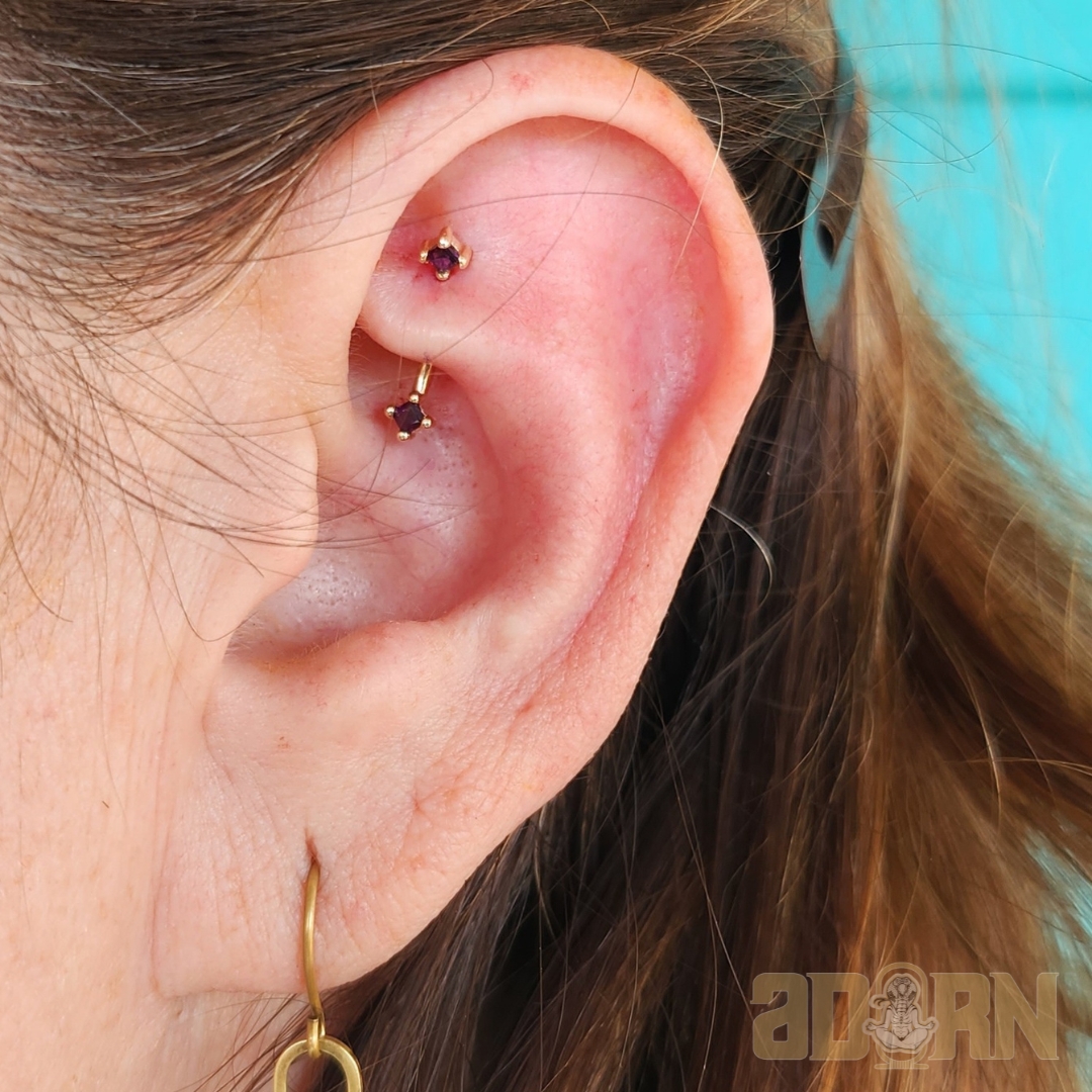 Real piercing curation by an Adorn Body Art piercer